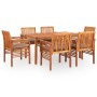 Set comedor de jardín 7 pzas y cojines madera maciza de acacia de vidaXL, Conjuntos de jardín - Ref: Foro24-278904, Precio: 1...