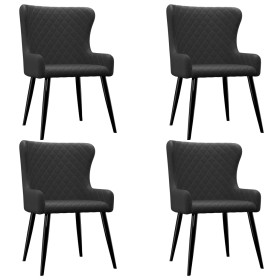 Sillas de comedor 4 unidades tela negro de vidaXL, Sillas de comedor - Ref: Foro24-278809, Precio: 279,99 €, Descuento: %