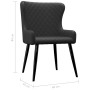 Dining chairs 4 units black fabric by vidaXL, dining chairs - Ref: Foro24-278809, Price: 279,66 €, Discount: %