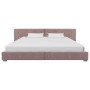 Bed with pink velvet mattress 160x200 cm by vidaXL, Beds and slatted bases - Ref: Foro24-278165, Price: 408,99 €, Discount: %