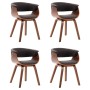 Dining chairs 4 units of curved wood and gray fabric by vidaXL, dining chairs - Ref: Foro24-278728, Price: 649,87 €, Discount: %