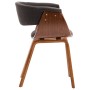 Dining chairs 4 units of curved wood and gray fabric by vidaXL, dining chairs - Ref: Foro24-278728, Price: 649,87 €, Discount: %