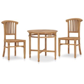 Garden dining set 3 pieces solid teak wood by vidaXL, Garden sets - Ref: Foro24-3053651, Price: 427,99 €, Discount: %