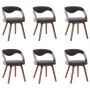 Dining chairs 6 units curved wood and dark gray fabric by vidaXL, dining chairs - Ref: Foro24-278843, Price: 751,45 €, Discou...