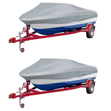 Boat cover 2 units gray 427-488x173 cm by vidaXL, Boat storage covers - Ref: Foro24-279105, Price: 90,99 €, Discount: %