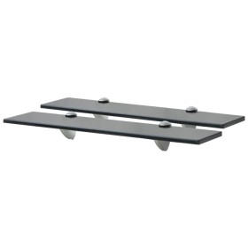 Floating shelves 2 units glass 8 mm 50x10 cm by vidaXL, Shelves and shelves - Ref: Foro24-3051504, Price: 24,68 €, Discount: %