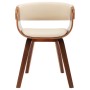 Dining chairs 6 pcs curved wood and cream synthetic leather by vidaXL, dining chairs - Ref: Foro24-278858, Price: 854,37 €, D...