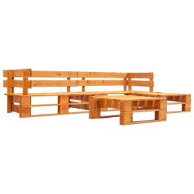 Garden pallet furniture set 4 pieces honey brown wood by vidaXL, Garden sets - Ref: Foro24-277457, Price: 216,86 €, Discount: %