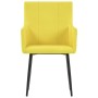 Dining chairs with armrests, 6 units, yellow fabric. by vidaXL, dining chairs - Ref: Foro24-279707, Price: 410,63 €, Discount: %