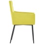 Dining chairs with armrests, 6 units, yellow fabric. by vidaXL, dining chairs - Ref: Foro24-279707, Price: 410,63 €, Discount: %