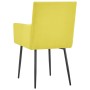 Dining chairs with armrests, 6 units, yellow fabric. by vidaXL, dining chairs - Ref: Foro24-279707, Price: 410,63 €, Discount: %