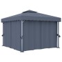 Gazebo with anthracite gray aluminum curtain 3x3 m by vidaXL, Tents and gazebos - Ref: Foro24-3053378, Price: 496,50 €, Disco...