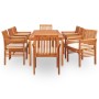 Set comedor de jardín 9 pzas y cojines madera maciza de acacia de vidaXL, Conjuntos de jardín - Ref: Foro24-278900, Precio: 1...