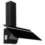 Steel and black tempered glass wall extractor hood 90 cm by vidaXL, Extractors - Ref: Foro24-51673, Price: 229,09 €, Discount: %