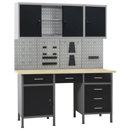 Workbench with four wall panels and two cabinets by vidaXL, Work tables - Ref: Foro24-3053439, Price: 639,99 €, Discount: %