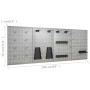 Workbench with four wall panels and two cabinets by vidaXL, Work tables - Ref: Foro24-3053439, Price: 639,99 €, Discount: %