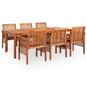 Set comedor de jardín 7 pzas y cojines madera maciza de acacia de vidaXL, Conjuntos de jardín - Ref: Foro24-278905, Precio: 1...