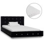 Cama con colchón de terciopelo negro 90x200 cm de vidaXL, Camas y somieres - Ref: Foro24-278147, Precio: 314,13 €, Descuento: %