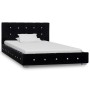 Cama con colchón de terciopelo negro 90x200 cm de vidaXL, Camas y somieres - Ref: Foro24-278147, Precio: 314,13 €, Descuento: %