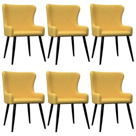 Dining chairs 6 units yellow fabric by vidaXL, dining chairs - Ref: Foro24-278820, Price: 423,94 €, Discount: %