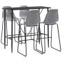 5-piece gray plastic high table and stools set by vidaXL, Furniture sets for kitchens and dining rooms - Ref: Foro24-279852, ...