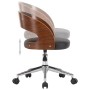 Swivel office chair curved wood black synthetic leather by vidaXL, Office chairs - Ref: Foro24-3054842, Price: 131,96 €, Disc...