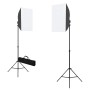 Kit de estudio fotográfico con luces softbox y fondo de vidaXL, Flashes e iluminaciones de estudio - Ref: Foro24-3055060, Pre...