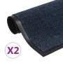 Rectangular entrance rugs with 2 units of blue knots, 60x90 cm. by vidaXL, Doormats - Ref: Foro24-3051608, Price: 34,99 €, Di...