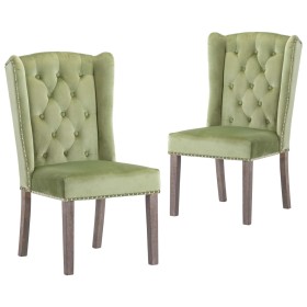 Sillas de comedor 2 unidades terciopelo verde claro de vidaXL, Sillas de comedor - Ref: Foro24-3055856, Precio: 385,99 €, Des...