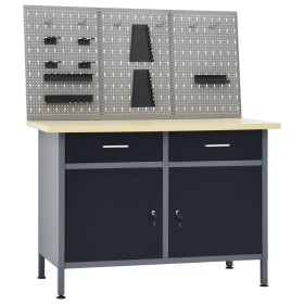 Workbench with three wall panels by vidaXL, Work tables - Ref: Foro24-3053428, Price: 370,99 €, Discount: %