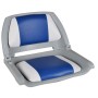 2x Asiento barco respaldo plegable cojín azul blanco 41x51x48cm de vidaXL, Piezas para veleros - Ref: Foro24-279102, Precio: ...