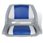 2x Asiento barco respaldo plegable cojín azul blanco 41x51x48cm de vidaXL, Piezas para veleros - Ref: Foro24-279102, Precio: ...