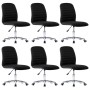 Dining chairs 6 units black fabric by vidaXL, dining chairs - Ref: Foro24-3056546, Price: 334,88 €, Discount: %