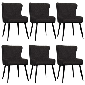 Dining chair 6 units black velvet by vidaXL, dining chairs - Ref: Foro24-279168, Price: 613,74 €, Discount: %