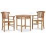 3-piece solid teak wood garden dining set by vidaXL, Garden sets - Ref: Foro24-3053650, Price: 419,99 €, Discount: %