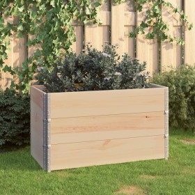 Solid pine wood flower beds 3 units 50x100 cm by vidaXL, Pots and planters - Ref: Foro24-3055165, Price: 96,57 €, Discount: %