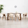 Dining chairs 6 pcs synthetic leather and cream curved wood by vidaXL, dining chairs - Ref: Foro24-279496, Price: 724,45 €, D...