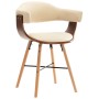 Dining chairs 6 pcs synthetic leather and cream curved wood by vidaXL, dining chairs - Ref: Foro24-279496, Price: 724,45 €, D...