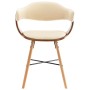 Dining chairs 6 pcs synthetic leather and cream curved wood by vidaXL, dining chairs - Ref: Foro24-279496, Price: 724,45 €, D...