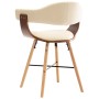 Dining chairs 6 pcs synthetic leather and cream curved wood by vidaXL, dining chairs - Ref: Foro24-279496, Price: 724,45 €, D...