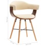 Dining chairs 6 pcs synthetic leather and cream curved wood by vidaXL, dining chairs - Ref: Foro24-279496, Price: 724,45 €, D...