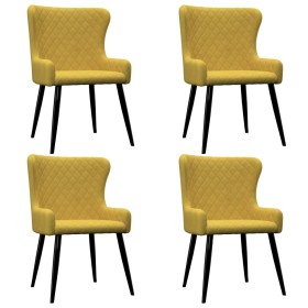 Sillas de comedor 4 unidades terciopelo amarillo de vidaXL, Sillas de comedor - Ref: Foro24-279171, Precio: 367,99 €, Descuen...