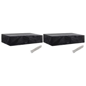 Fundas de muebles de jardín 2 uds 8 ojales 218x77x55 cm de vidaXL, Fundas para muebles de jardín - Ref: Foro24-279133, Precio...