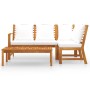 4-piece garden furniture set with cream cushions, made of solid acacia wood. by vidaXL, Garden sets - Ref: Foro24-3057771, Pr...