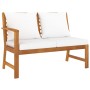 4-piece garden furniture set with cream cushions, made of solid acacia wood. by vidaXL, Garden sets - Ref: Foro24-3057771, Pr...