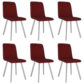 Sillas de comedor 6 unidades terciopelo rojo de vidaXL, Sillas de comedor - Ref: Foro24-279444, Precio: 344,99 €, Descuento: %