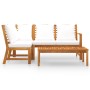 Garden furniture 4 pcs cream cushions solid acacia wood by vidaXL, Garden sets - Ref: Foro24-3057772, Price: 391,02 €, Discou...