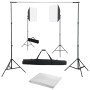 Kit de estudio fotográfico con luces softbox y fondo de vidaXL, Flashes e iluminaciones de estudio - Ref: Foro24-3055062, Pre...