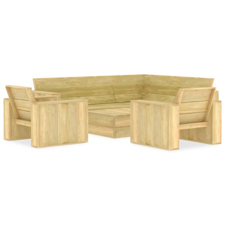 Juego de muebles de jardín 4 piezas madera de pino impregnada de vidaXL, Conjuntos de jardín - Ref: Foro24-3053193, Precio: 8...