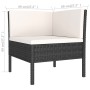 Set de muebles de jardín 6 pzas y cojines ratán sintético negro de vidaXL, Conjuntos de jardín - Ref: Foro24-3056982, Precio:...